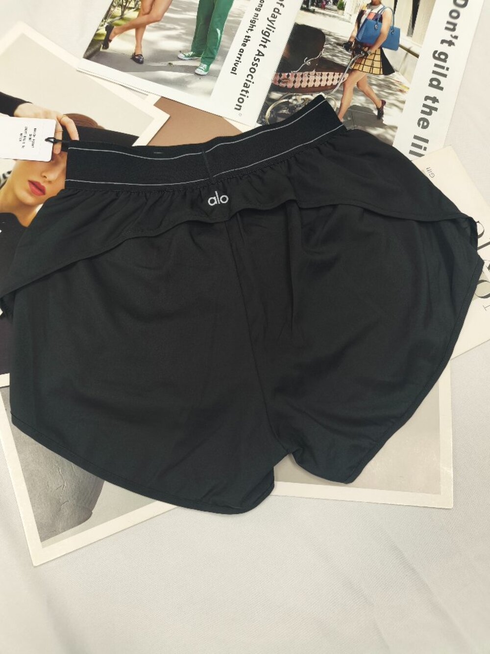ALO Yoga Black Match Point Shorts NWT🩳Sporty Chic Athleisure Essential🏃🏻 - Picture 3 of 9
